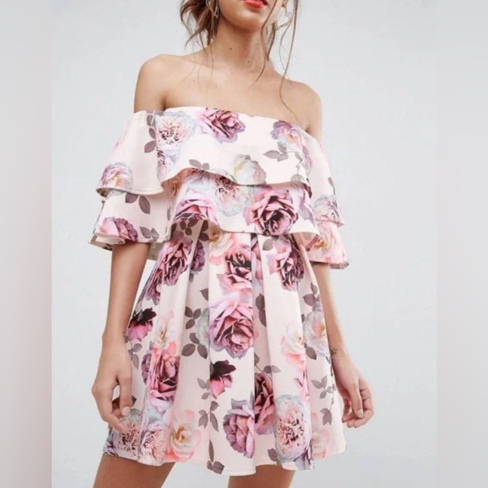 ASOS off the shoulder floral dress
